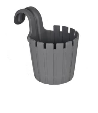 Poliwork Saksı Akasya Tekli Askılı Mavi-Pembe-Mor