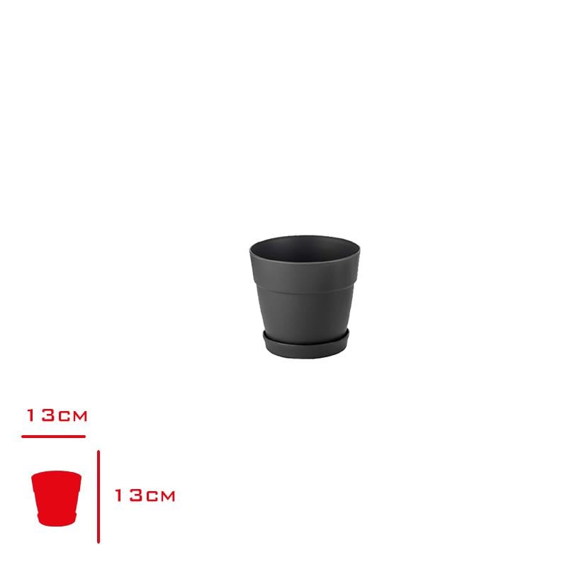 Poliwork Saksı Manolya 13 cm Antrasit