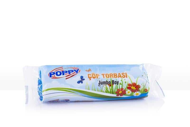 Poppy Jumbo Mavi Çöp Poşeti 80*110 10 lu