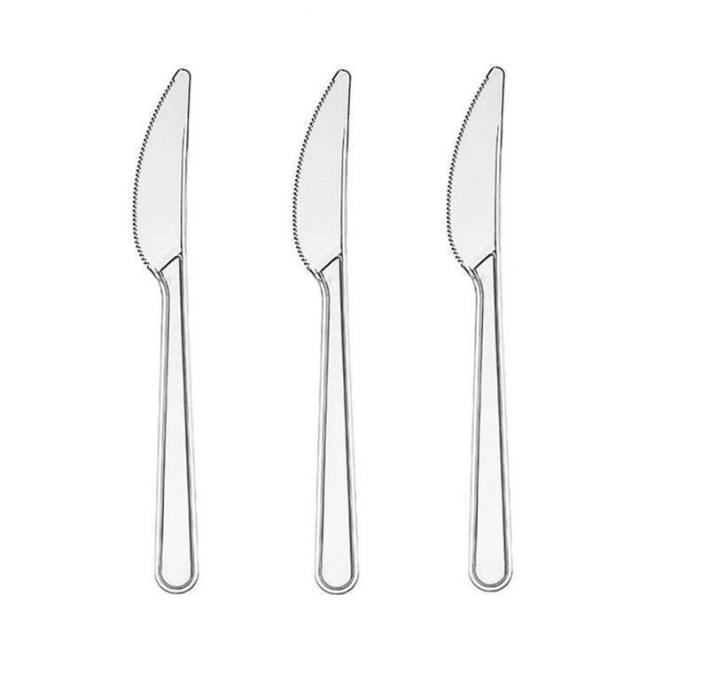 Poppy Lüks Plastik Bıçak 25 Adet