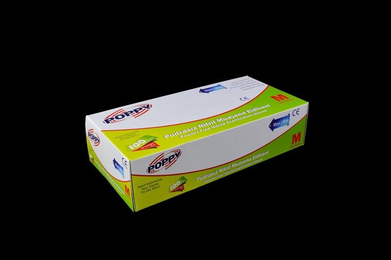 POPPYPoppy Medium Ameliyat Eldiveni Nitril Mavi 100 lü