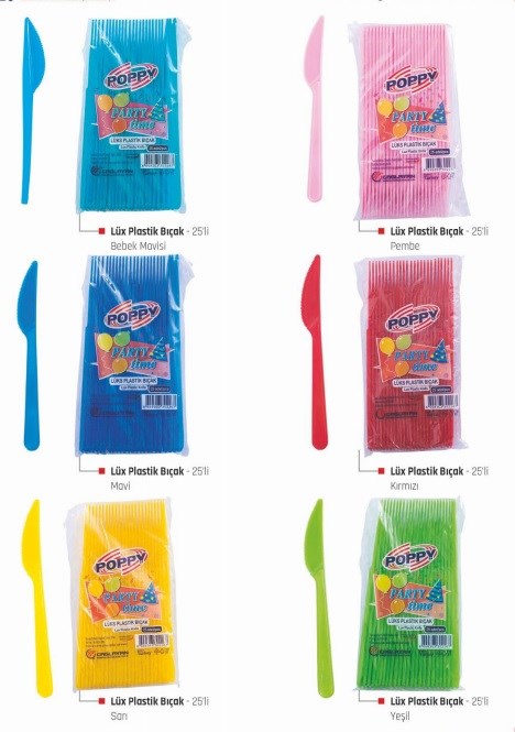 POPPYPoppy Party Lüks Bıçak 25 Adet