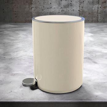 Primanova Lenox 5 Lt Pedallı Çöp Kovası Bej