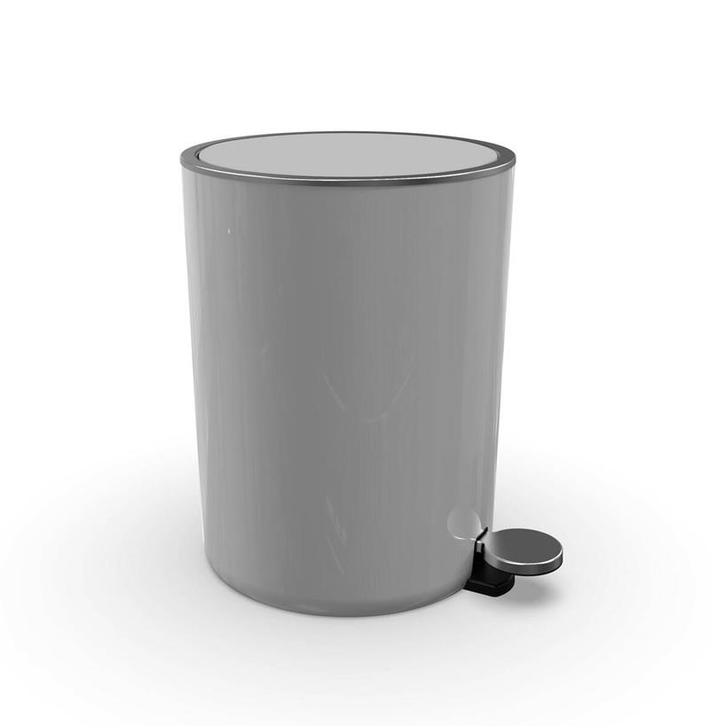 Primanova Lenox 5 Lt Pedallı Çöp Kovası Gri