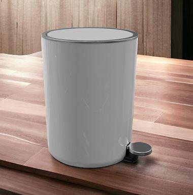 Primanova Lenox 5 Lt Pedallı Çöp Kovası Gri