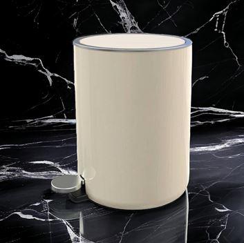 Primanova Lenox 5 Lt Pedallı Çöp Kovası Bej