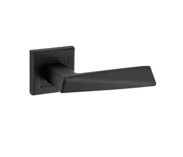 ARMEXPrizma Rozetli Kapı Kolu Mat Siyah Wc