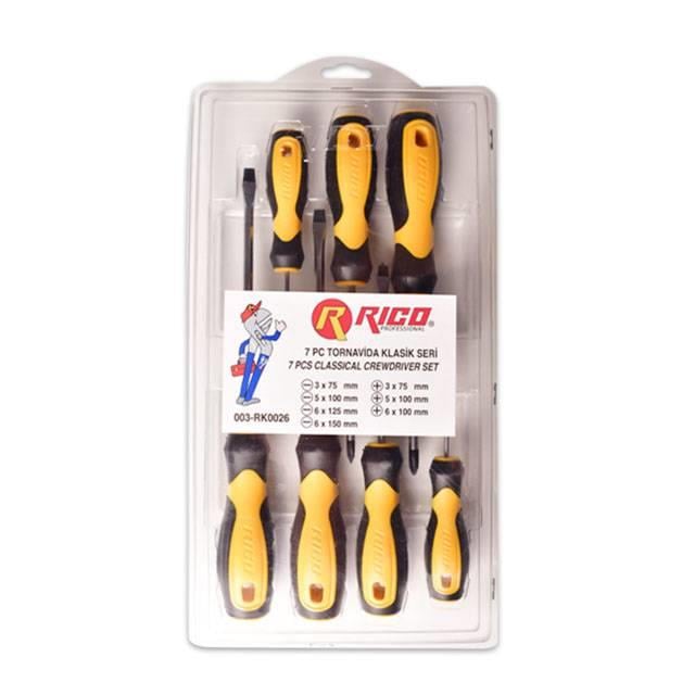 RİCORico Klasik Tornavida Seti 7 Pcs