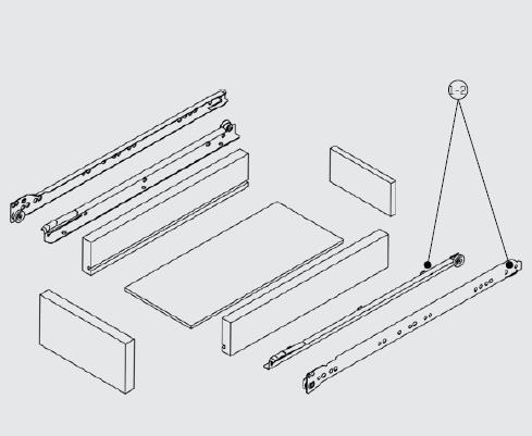 Samet 400 mm Bantlı Metal Ray Set Beyaz