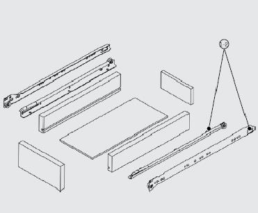 Samet 550 mm Bantlı Metal Ray Set Beyaz