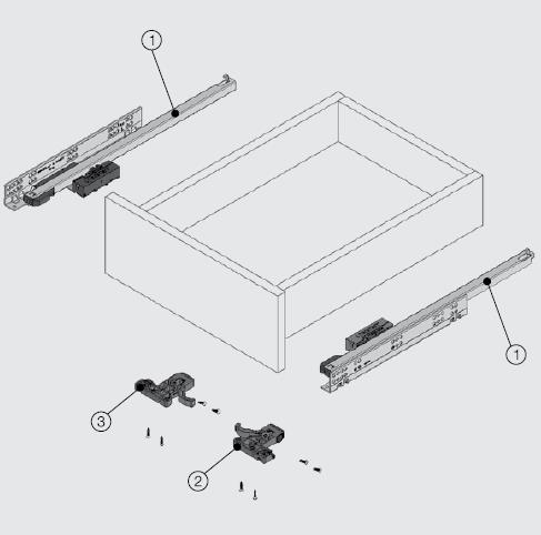 Samet Push Open 450 mm Kısmi Açılım Ray