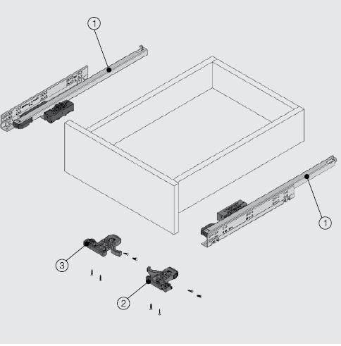Samet Push Open 500 mm Kısmi Açılım Ray