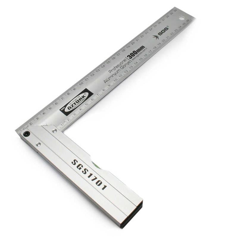 SGSSGS Profesyonel Su Terazili Alüminyum Gönye 400mm