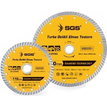 SGSSGS Turbo Delikli Elmas Tesetere 230 mm