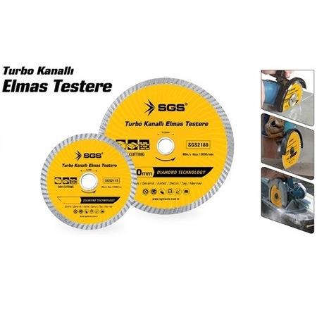 SGS Turbo Kanallı Elmas Testere 230 mm