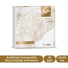 BOZASofia 40*40 Kumaş Dokulu Beyaz Peçete