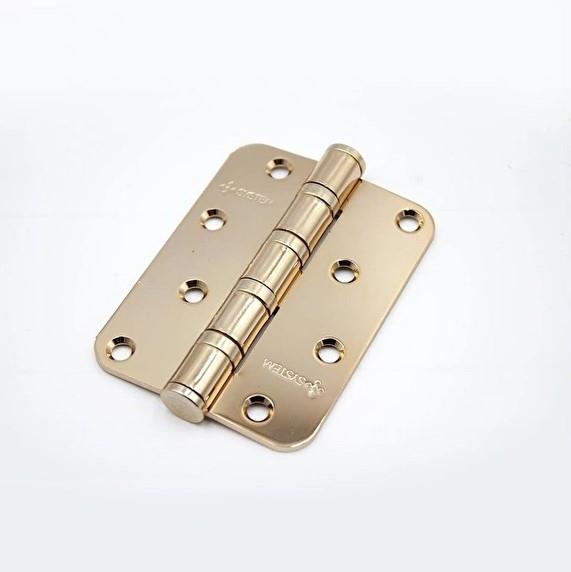 System Yönsüz Menteşe 10 cm 3 mm 4 Bilyalı Altın