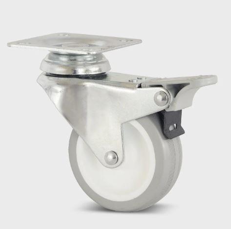 Tekerlek Tablalı  F.li Pvc Gri-Beyaz Çap 75 mm