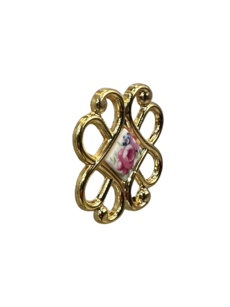 Tomurcuk Porselen Halka Kulp Krom Desen 253