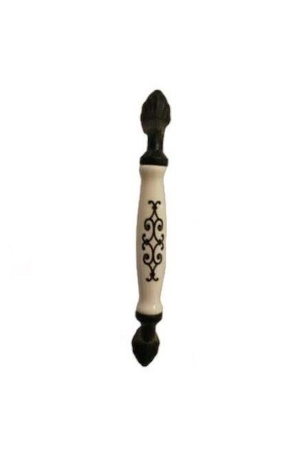 Tomurcuk Porselen Kulp 128 mm Siyah Desen 385