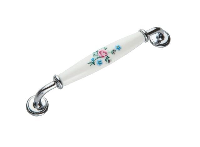 Tomurcuk Porselen Kulp 160 mm Krom Desen 317