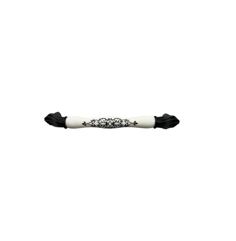 Tomurcuk Porselen Kulp 160 siyah desen 380