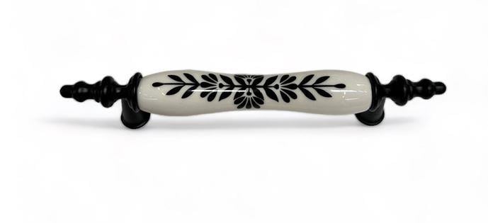 Tomurcuk Porselen Kulp 96 mm Siyah Desen 399 byz