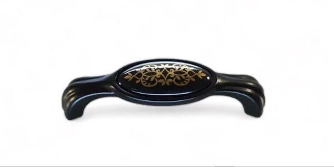 Tomurcuk Porselen Kulp 96 Siyah Yaldızlı Desen 243