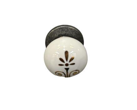 Tomurcuk Porselen Kulp Düğme F.Antik Desen 376 Yal