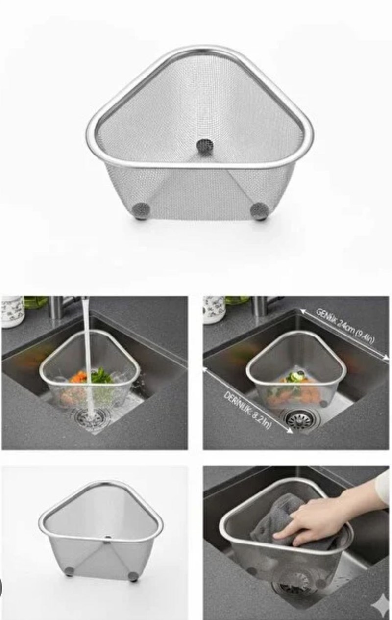 DiğerÜçgen Lavabo Köşe Süzgeci
