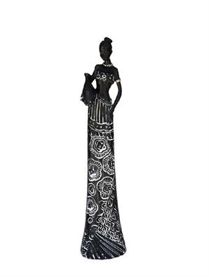 Afrikalı Siyah Kadın Biblo 11x50 cm
