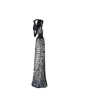 Afrikalı Siyah Kadın Biblo 9x37 cm