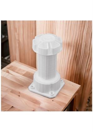 Ayarlı Plastik Baza Ayağı 10-15 cm Beyaz