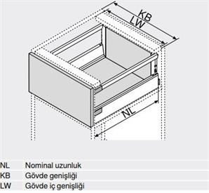 Blum Ara Bölme LAE T V30 WAWG