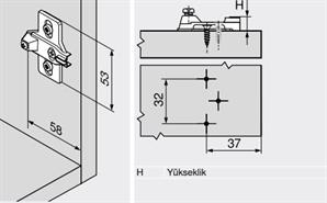 Blum Modül Menteşe Tabanı
