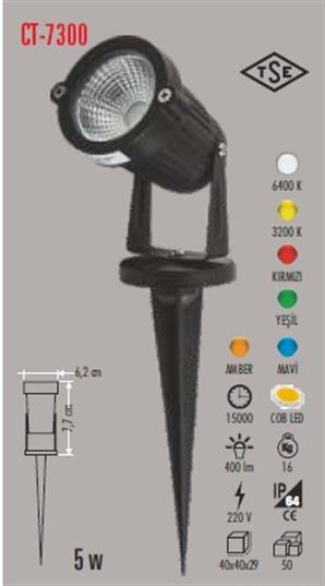 Cata Kazıklı Led Bahçe Armatürü 7W 