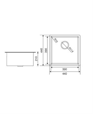 Crauf Evye Stella 6044 Altın 440x440x210mm