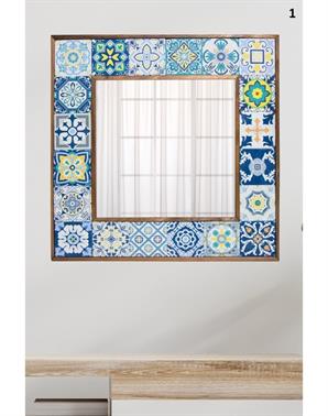 Dekoratif Doğal Taş Ayna 62*62cm