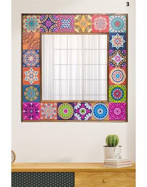 Dekoratif Doğal Taş Ayna 62*62cm
