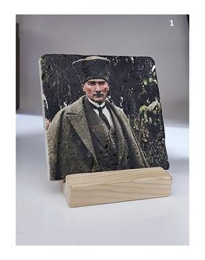 Doğal Taş Masa Dekoru Atatürk