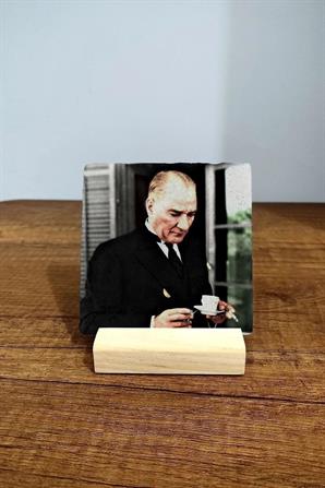 Doğal Taş Masa Dekoru Atatürk2