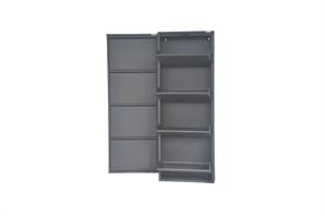 Dörtlü Metal Ayakkabılık Dolabı Antrasit