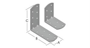 Ermo 40*55*55 Yuvarlak Başlı Köşebent 90