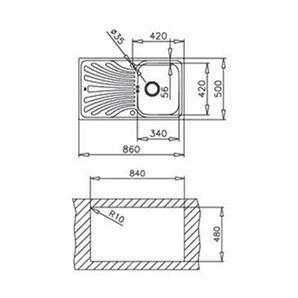 Eviye Nerissa 50 Kumandasız Sol Keten - Ankastre