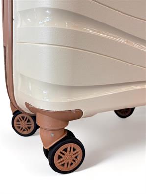 G-Max Valiz Lüks Krem Küçük Boy