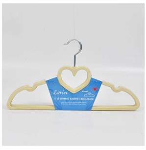 Kadife Elbise Askısı 5 Li Bej