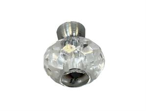 Kulp Kristal Naturel Düğme Krom 30MM Şeffaf