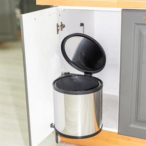 Oscar Paslanmaz Çöp Kovası Plastik Kapak 11 Lt