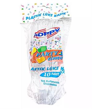 Poppy Plastik Kaşık 10 Adet