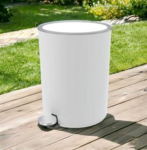 Primanova Lenox 5 Lt Pedallı Çöp Kovası Beyaz